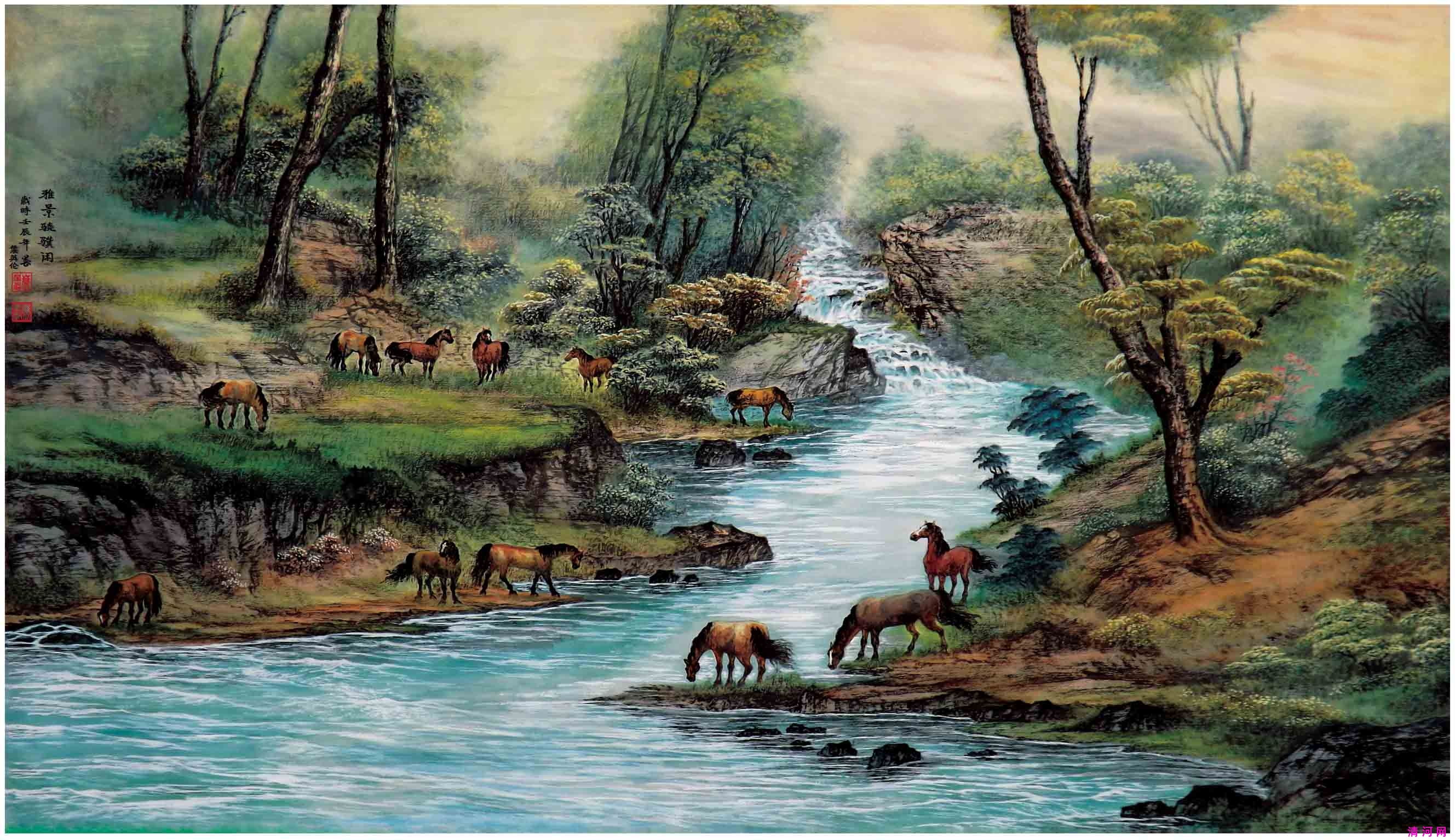 雅景骁骥闲79cm×110cm.jpg