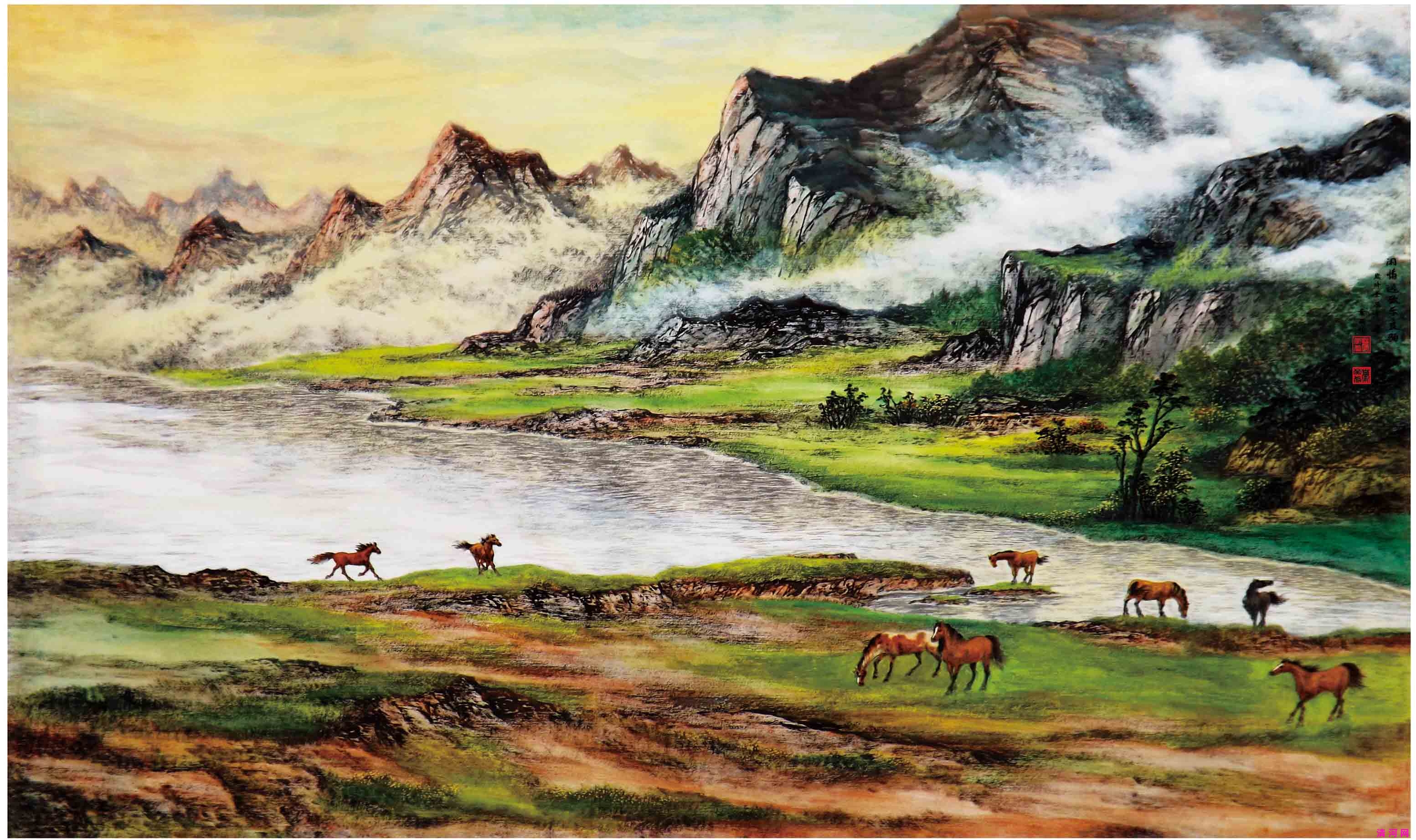 闲情逸致乐良驹78cm×109cm.jpg